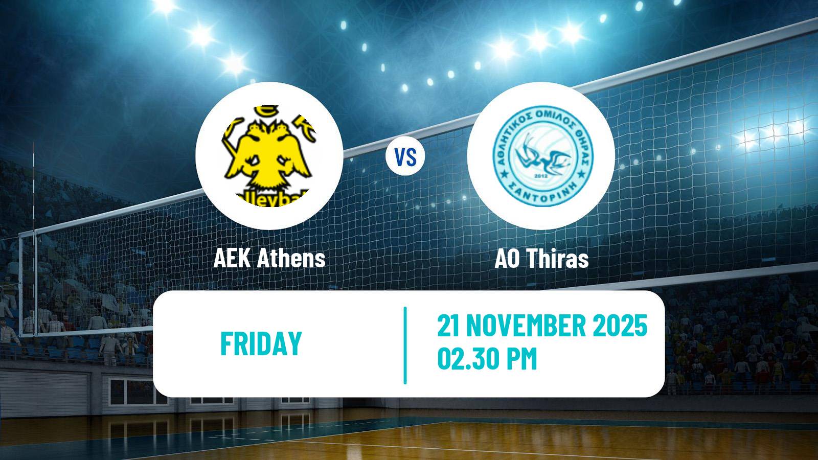 Volleyball Greek A1 Volleyball Women AEK Athens - Thiras