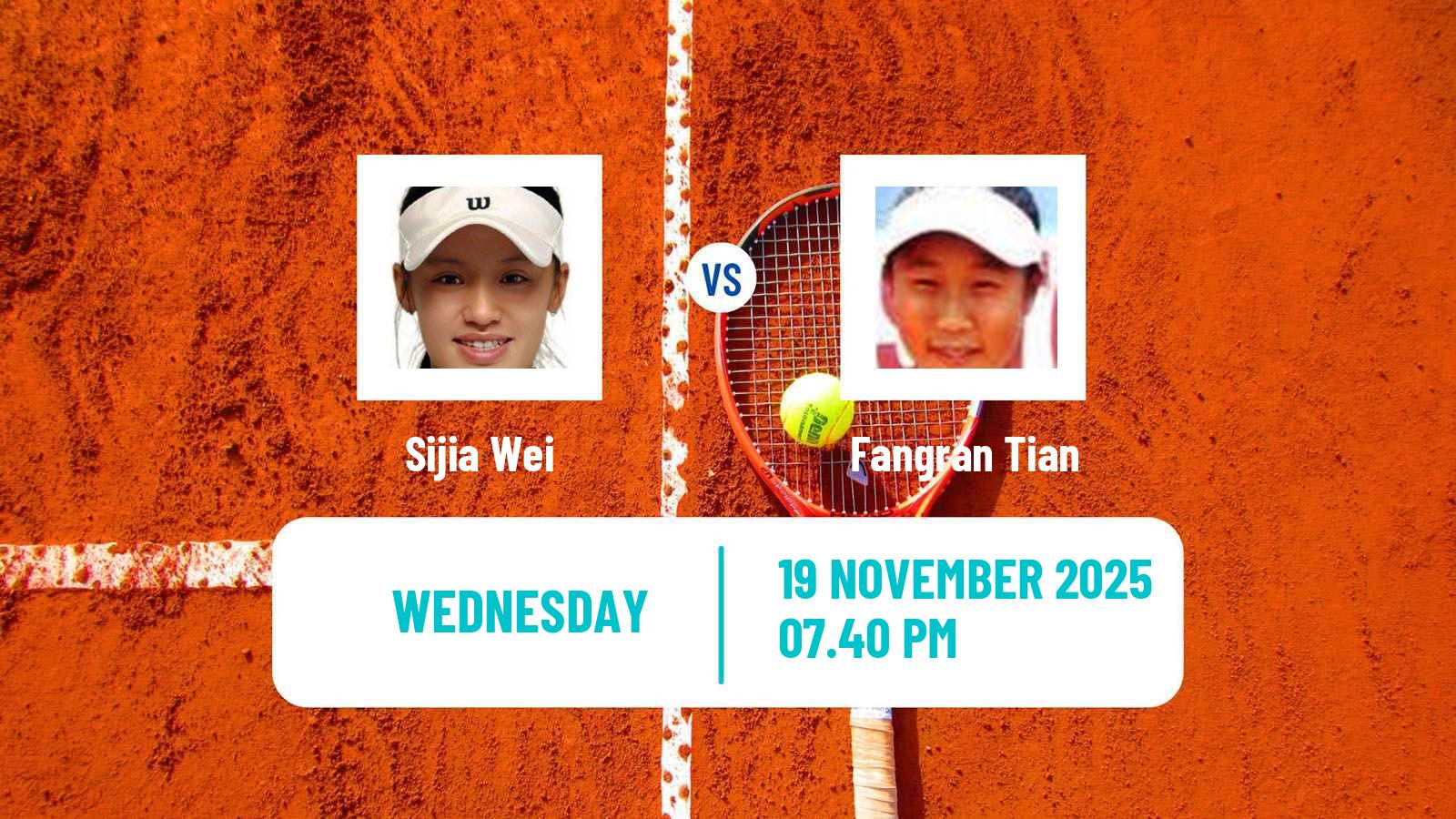 Tennis ITF Women Singles W75 Sydney Sijia Wei - Fangran Tian