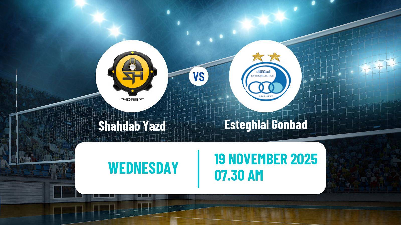 Volleyball Iran Super League Volleyball Shahdab Yazd - Esteghlal Gonbad