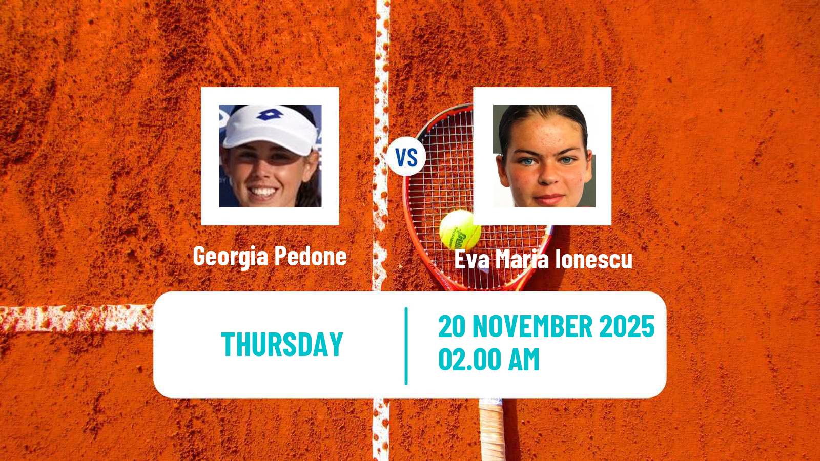 Tennis ITF Women Singles W35 Antalya 5 Georgia Pedone - Eva Maria Ionescu