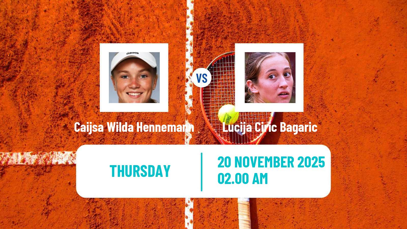 Tennis ITF Women Singles W35 Antalya 5 Caijsa Wilda Hennemann - Lucija Ciric Bagaric