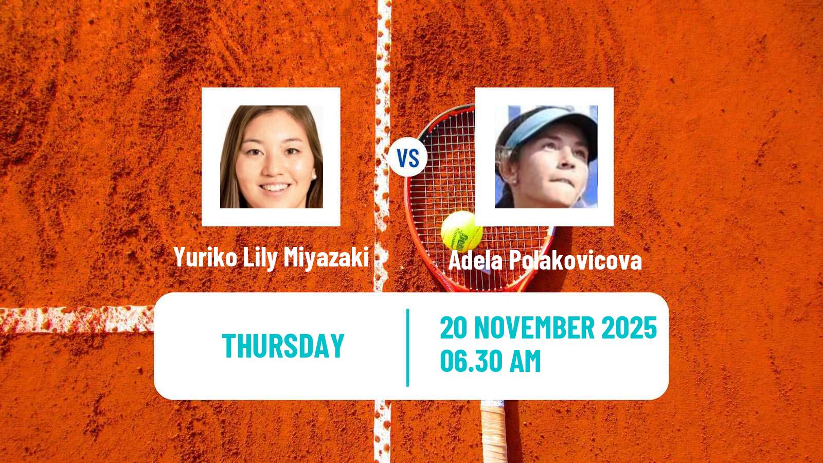 Tennis ITF Women Singles W50 Trnava Yuriko Lily Miyazaki - Adela Polakovicova