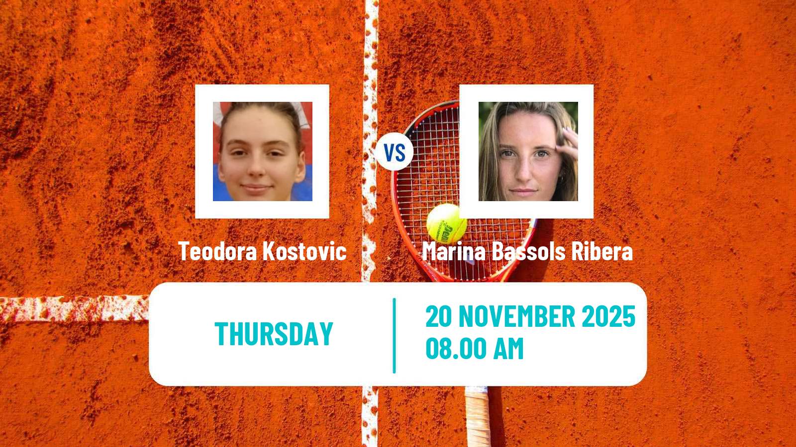 Tennis ITF Women Singles W75 Petange Teodora Kostovic - Marina Bassols Ribera