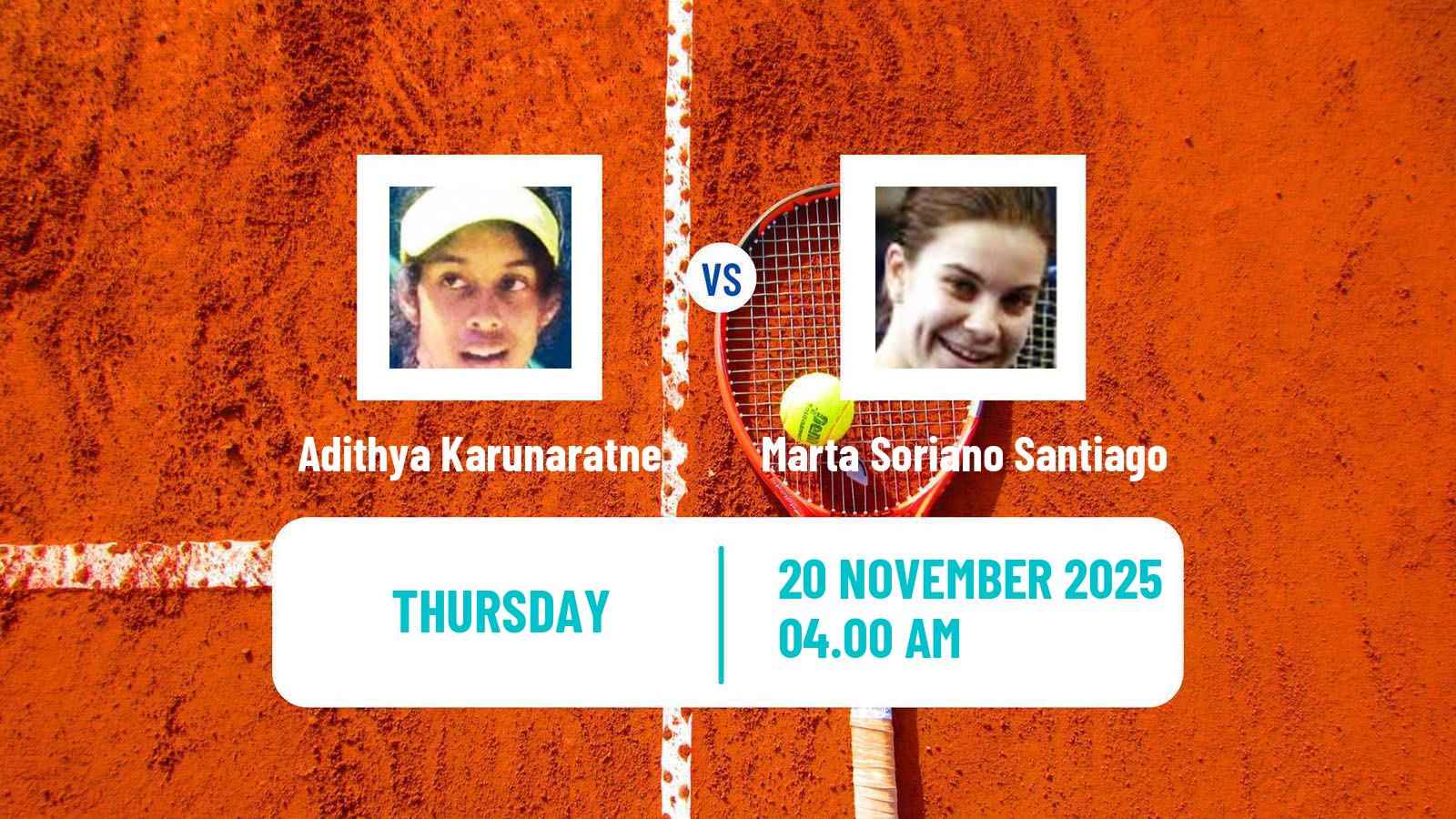 Tennis ITF Women Singles W15 Alcala De Henares Adithya Karunaratne - Marta Soriano Santiago