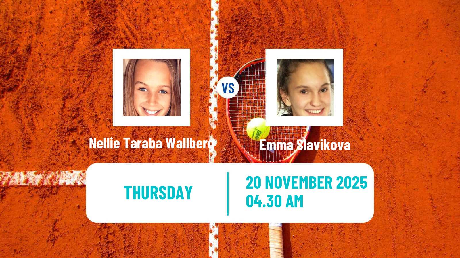 Tennis ITF Women Singles W15 Monastir 40 Nellie Taraba Wallberg - Emma Slavikova