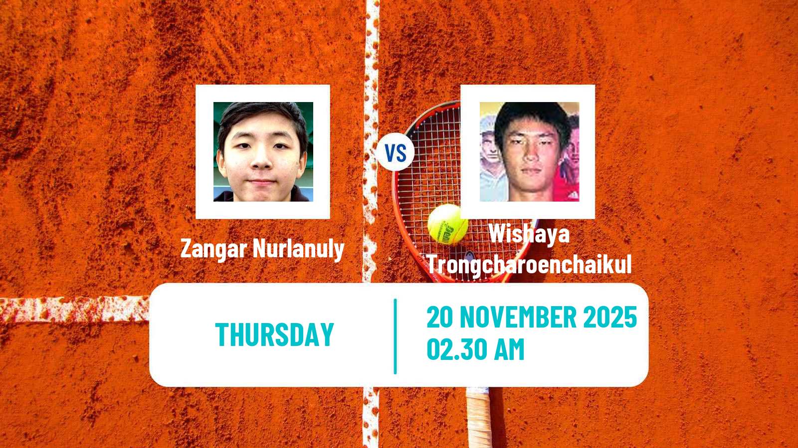 Tennis ITF Men Singles M15 Sharm Elsheikh 18 Zangar Nurlanuly - Wishaya Trongcharoenchaikul