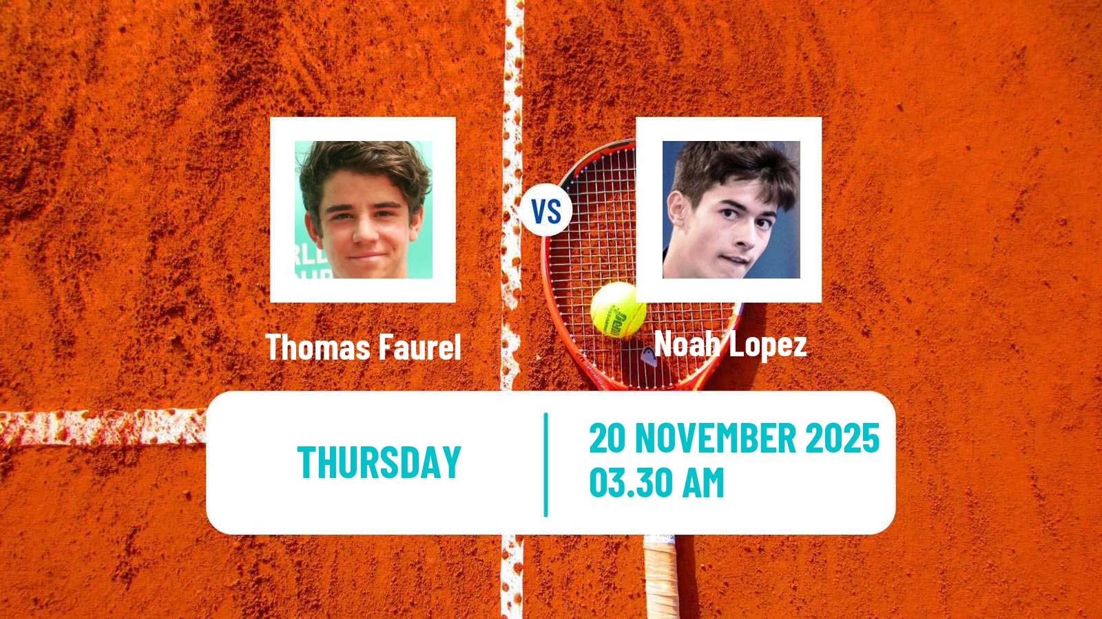 Tennis ITF Men Singles M15 Monastir 42 Thomas Faurel - Noah Lopez