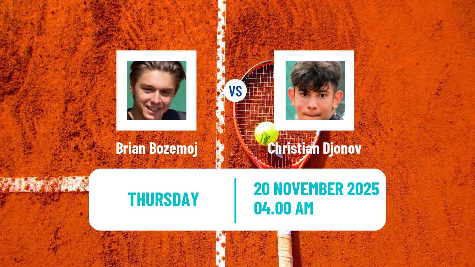 Tennis ITF Men Singles M15 Sharm Elsheikh 18 Brian Bozemoj - Christian Djonov