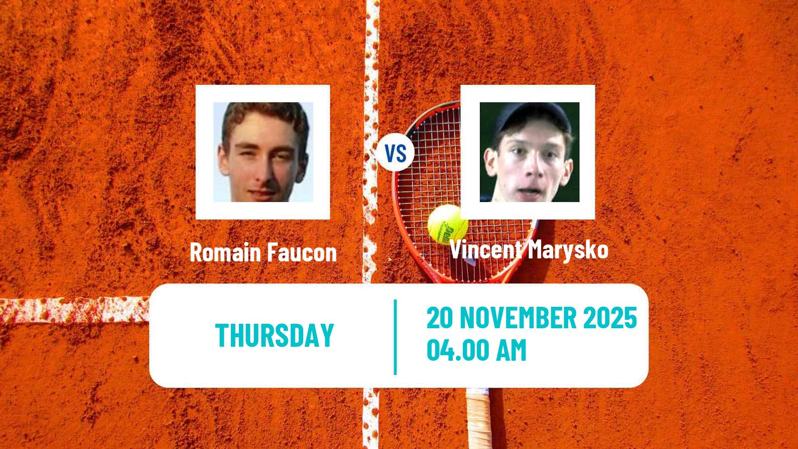 Tennis ITF Men Singles M15 Sharm Elsheikh 18 Romain Faucon - Vincent Marysko