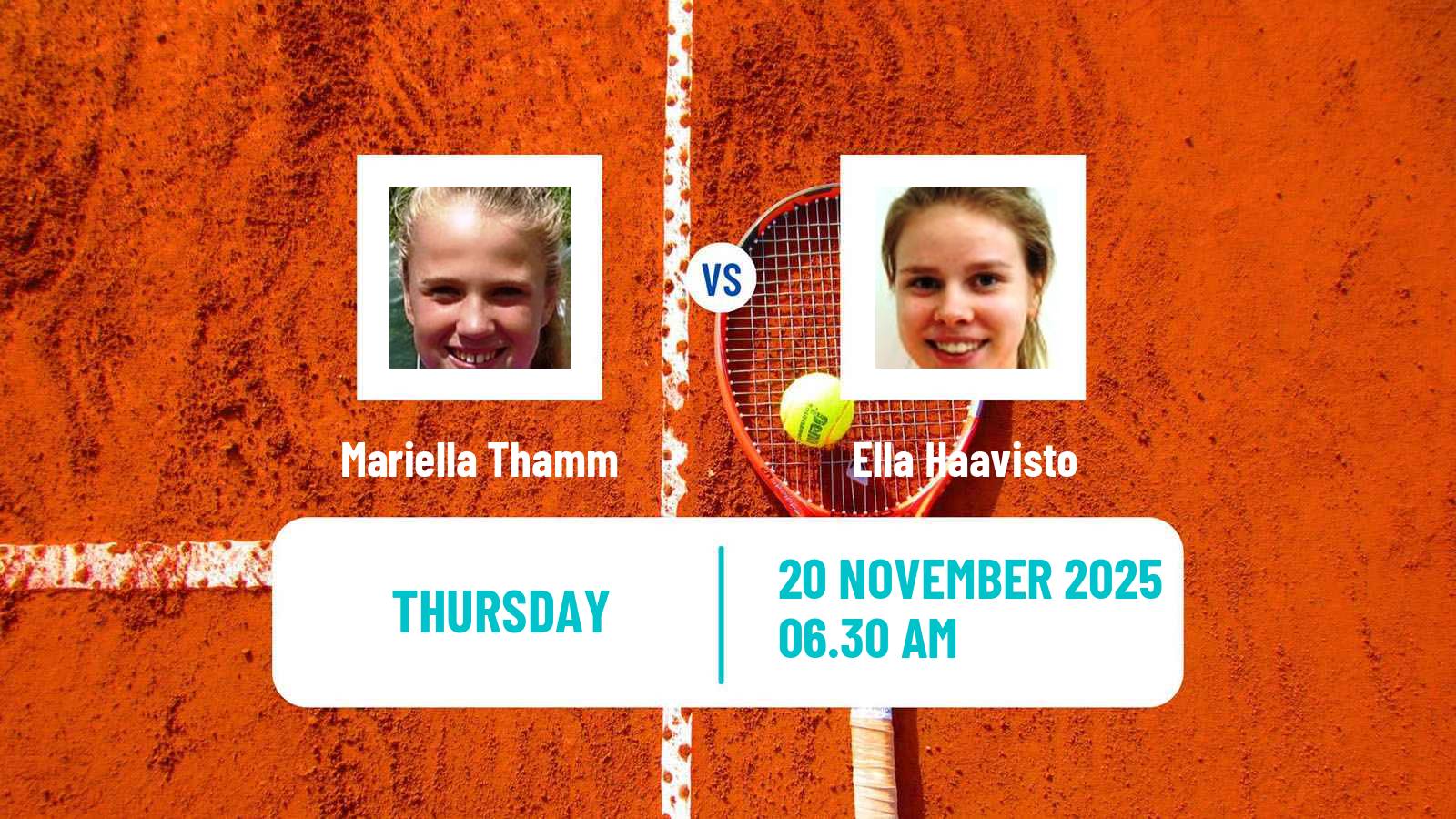 Tennis ITF Women Singles W15 Lousada Mariella Thamm - Ella Haavisto