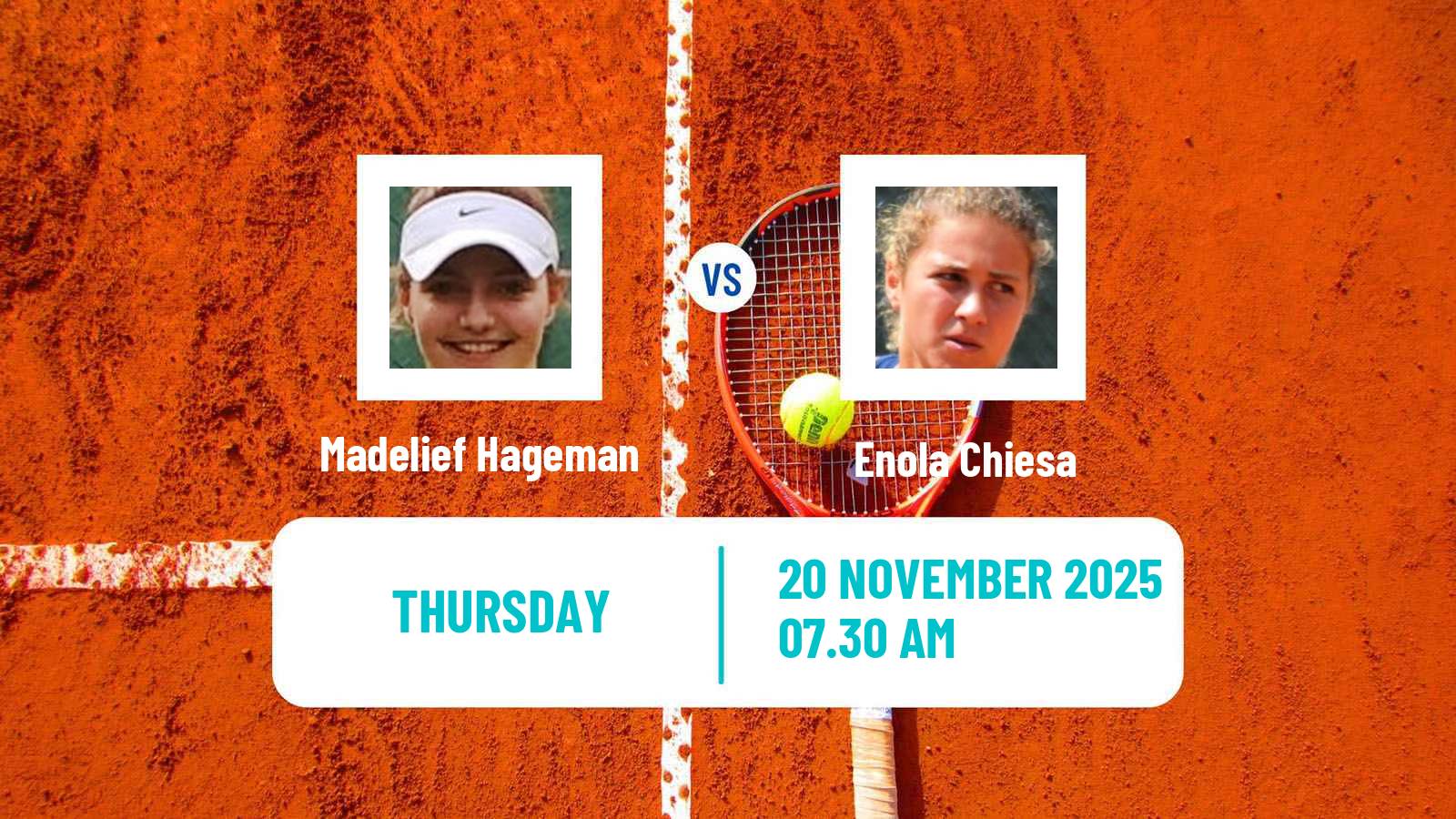 Tennis ITF Women Singles W15 Lousada Madelief Hageman - Enola Chiesa