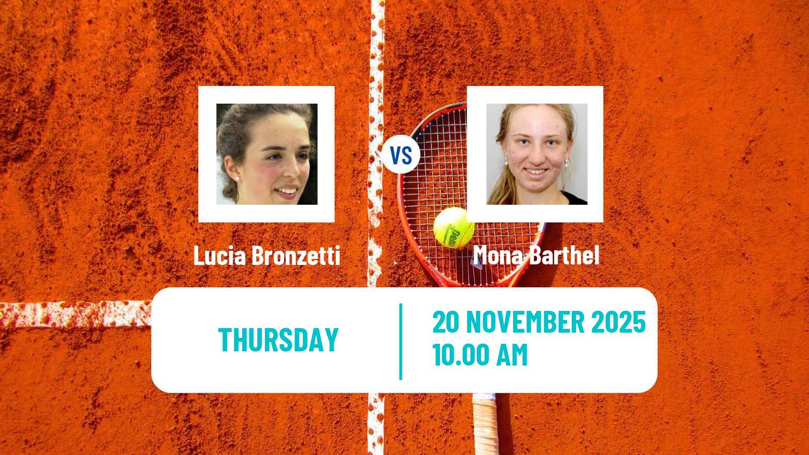Tennis ITF Women Singles W75 Petange Lucia Bronzetti - Mona Barthel