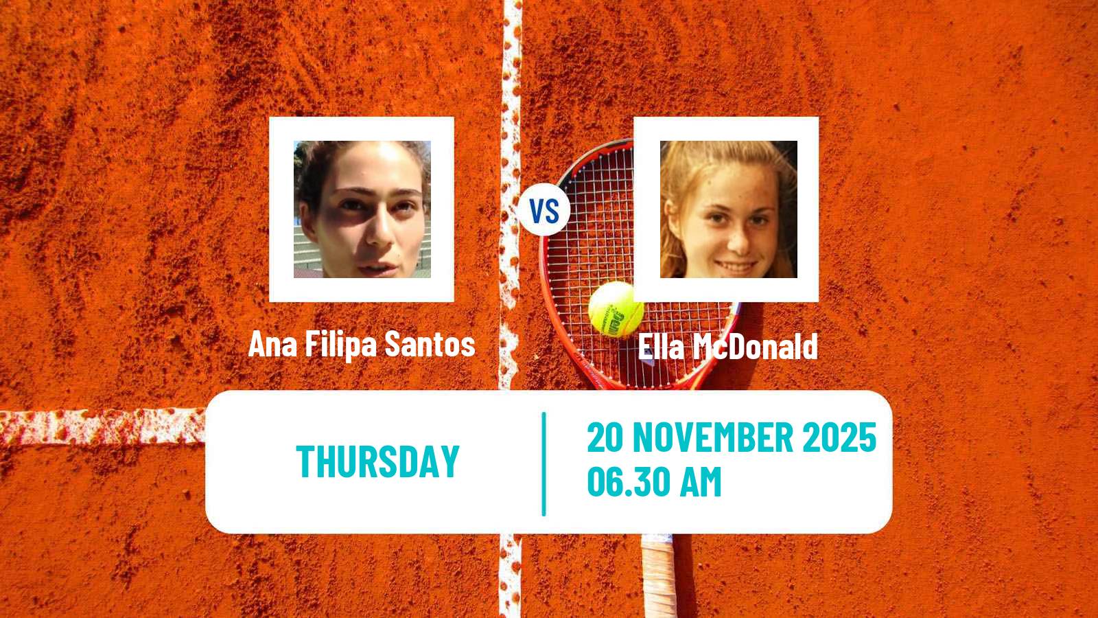Tennis ITF Women Singles W15 Lousada Ana Filipa Santos - Ella McDonald