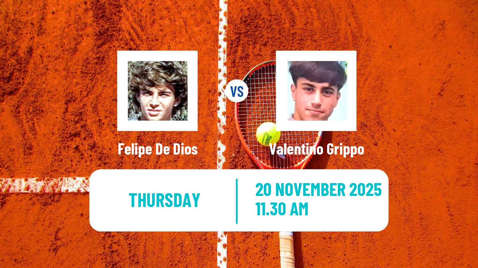 Tennis ITF Men Singles M15 Olavarria Felipe De Dios - Valentino Grippo