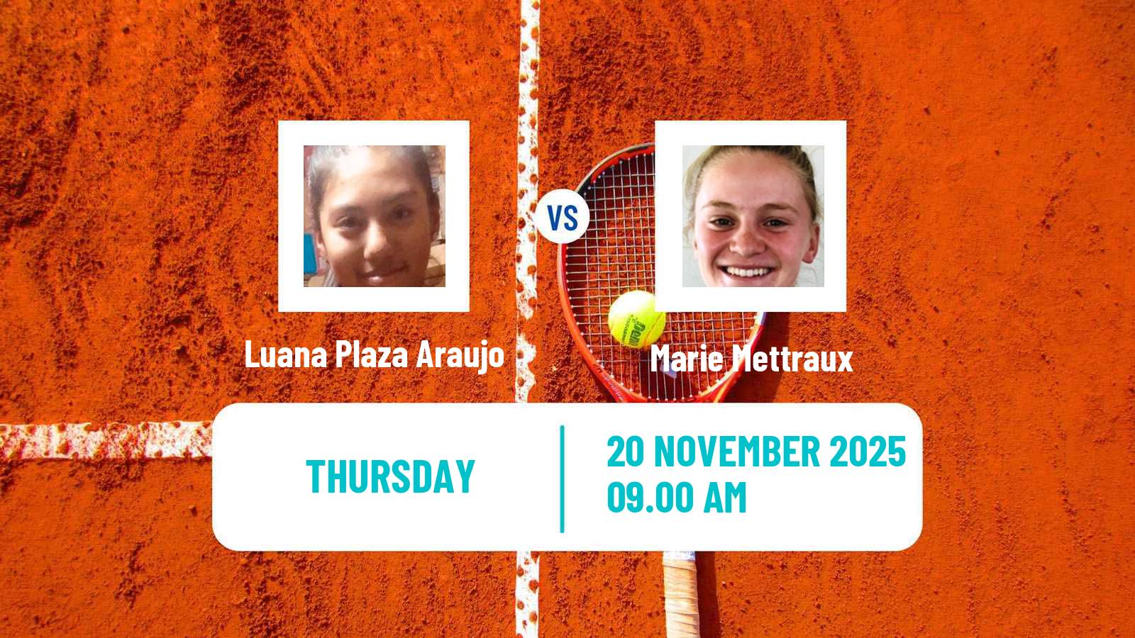 Tennis ITF Women Singles W15 Mogi Das Cruzes Luana Plaza Araujo - Marie Mettraux