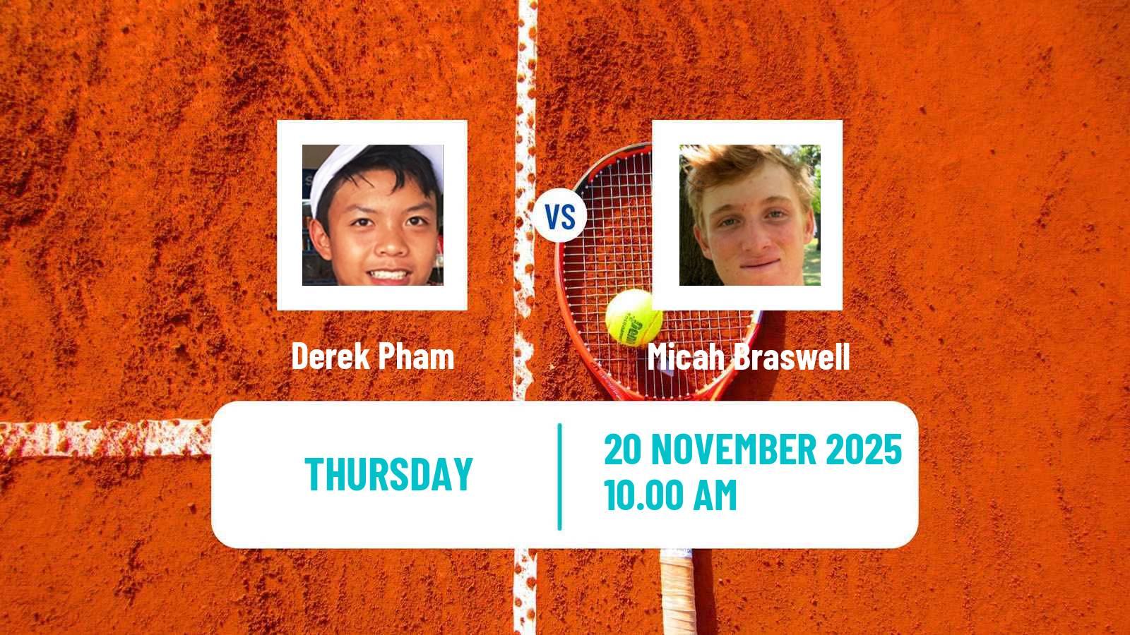 Tennis ITF Men Singles M25 Austin Tx Derek Pham - Micah Braswell
