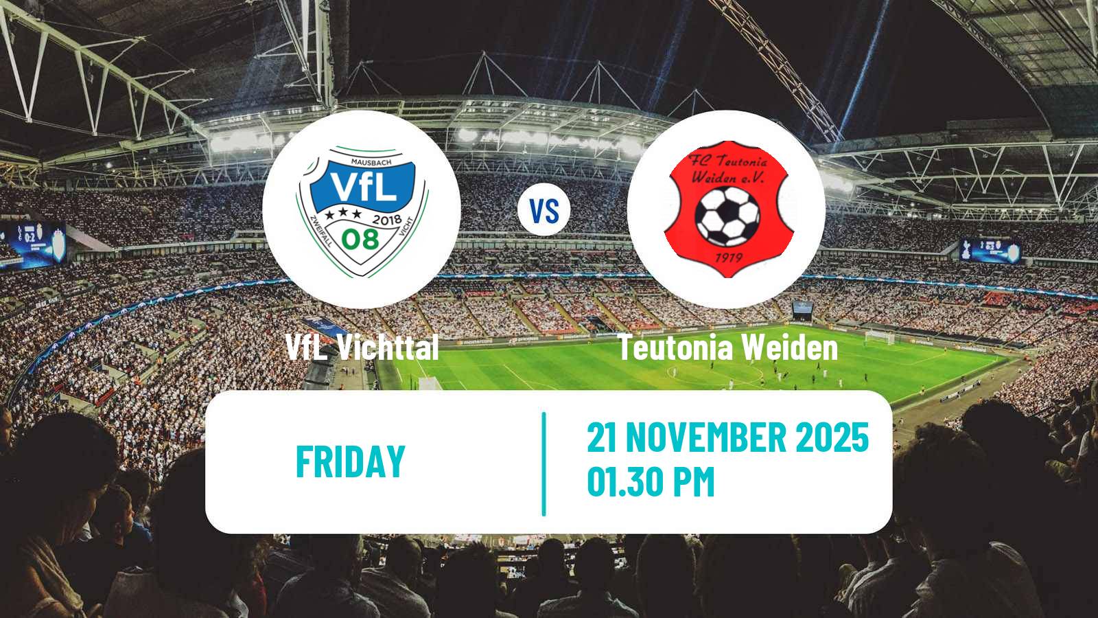 Football German Oberliga Mittelrhein Vichttal - Teutonia Weiden